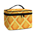 Waffle Print Travel Makeup Bag