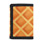 Waffle Print Trifold Wallet