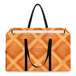 Waffle Print Utility Tote Bag