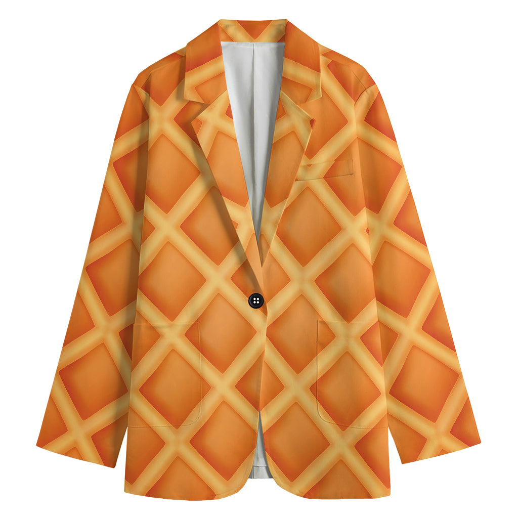 Waffle Print Women's Blazer