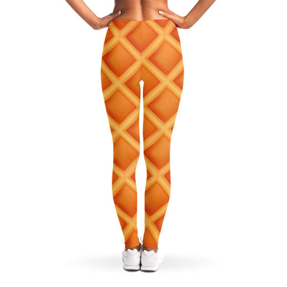 Waffle Print Women's Leggings