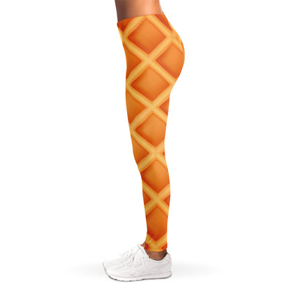 Waffle Print Women's Leggings