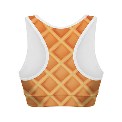 Waffle Print Women's Sports Bra