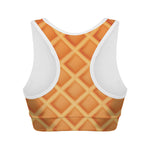 Waffle Print Women's Sports Bra