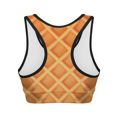 Waffle Print Women's Sports Bra