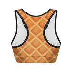 Waffle Print Women's Sports Bra