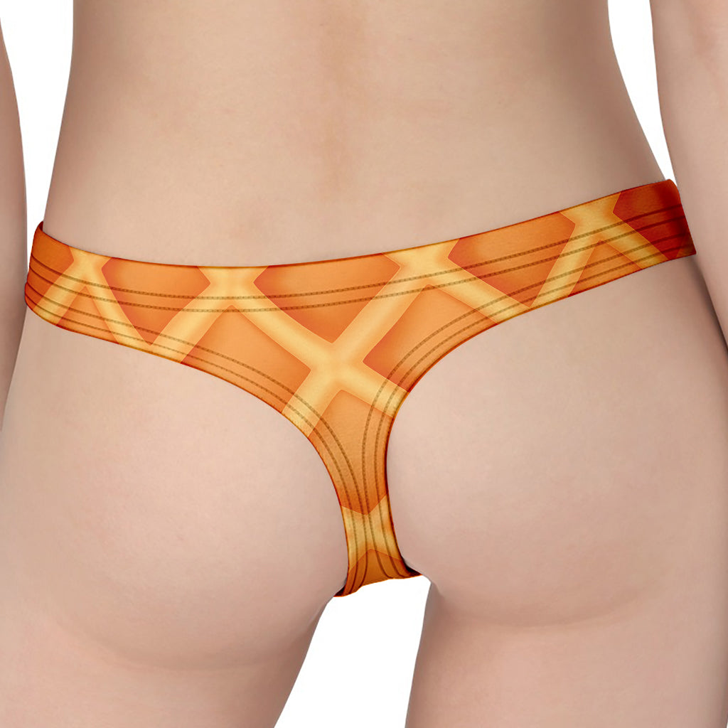 Waffle Print Women's Thong