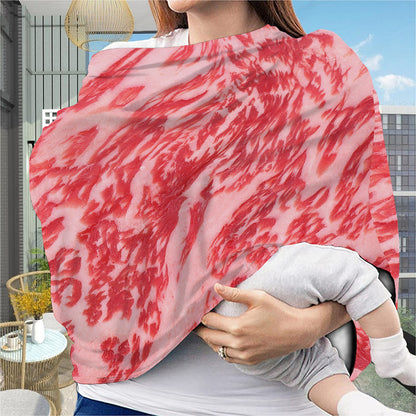 Wagyu Beef Meat Print Baby Seat Cover