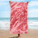 Wagyu Beef Meat Print Beach Towel