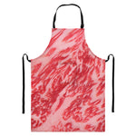 Wagyu Beef Meat Print Bib Apron With Pocket