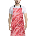 Wagyu Beef Meat Print Bib Apron With Pocket