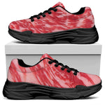 Wagyu Beef Meat Print Black Chunky Shoes