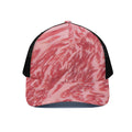 Wagyu Beef Meat Print Black Mesh Trucker Hat