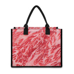 Wagyu Beef Meat Print Canvas Tote Bag