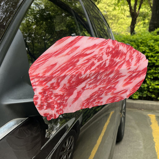 Wagyu Beef Meat Print Car Side Mirror Covers