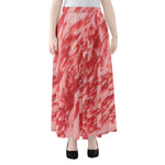 Wagyu Beef Meat Print Chiffon Maxi Skirt