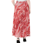 Wagyu Beef Meat Print Chiffon Maxi Skirt