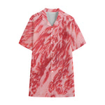 Wagyu Beef Meat Print Cotton Hawaiian Shirt