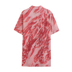 Wagyu Beef Meat Print Cotton Hawaiian Shirt