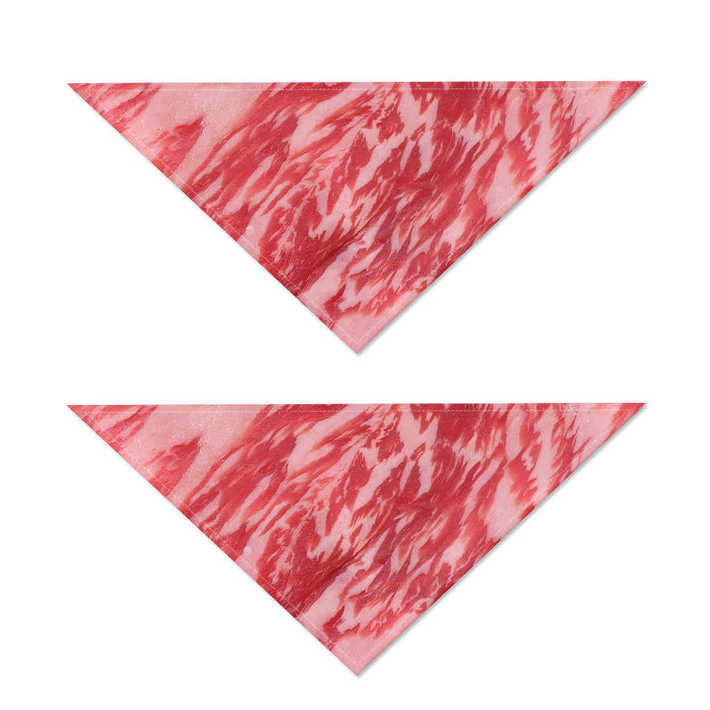 Wagyu Beef Meat Print Dog Bandana