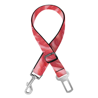 Wagyu Beef Meat Print Dog Seat Belt