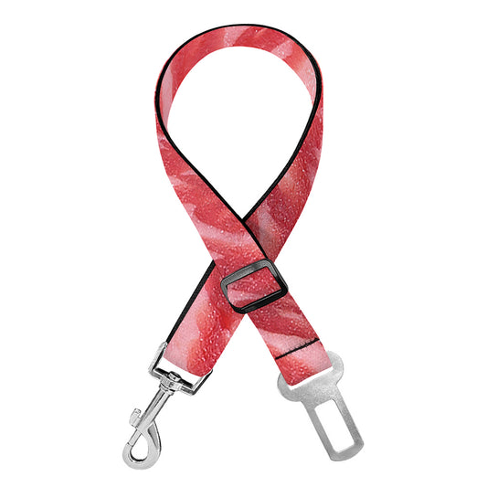 Wagyu Beef Meat Print Dog Seat Belt