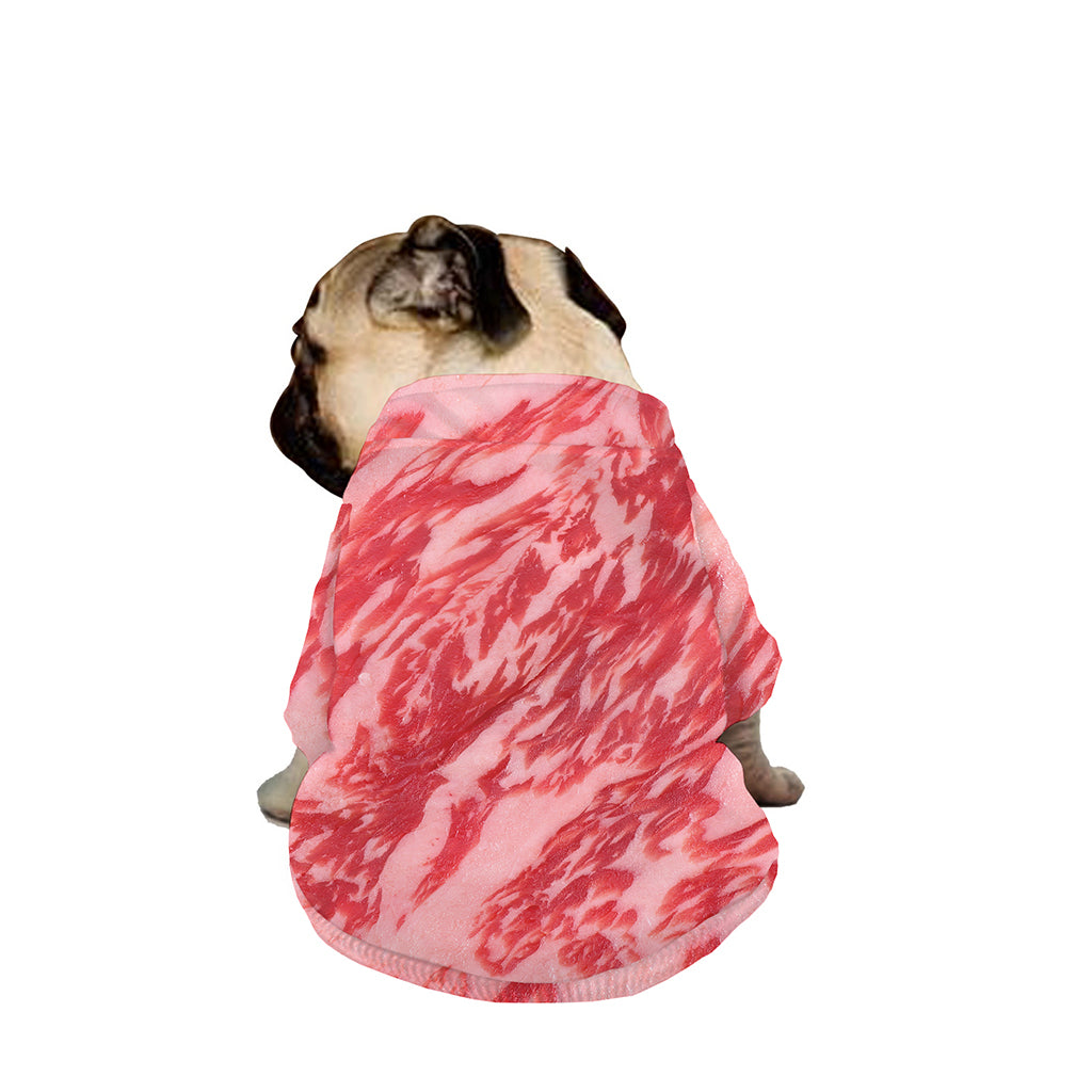 Wagyu Beef Meat Print Dog Zip Up Jacket