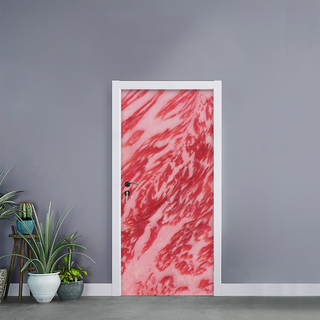 Wagyu Beef Meat Print Door Sticker