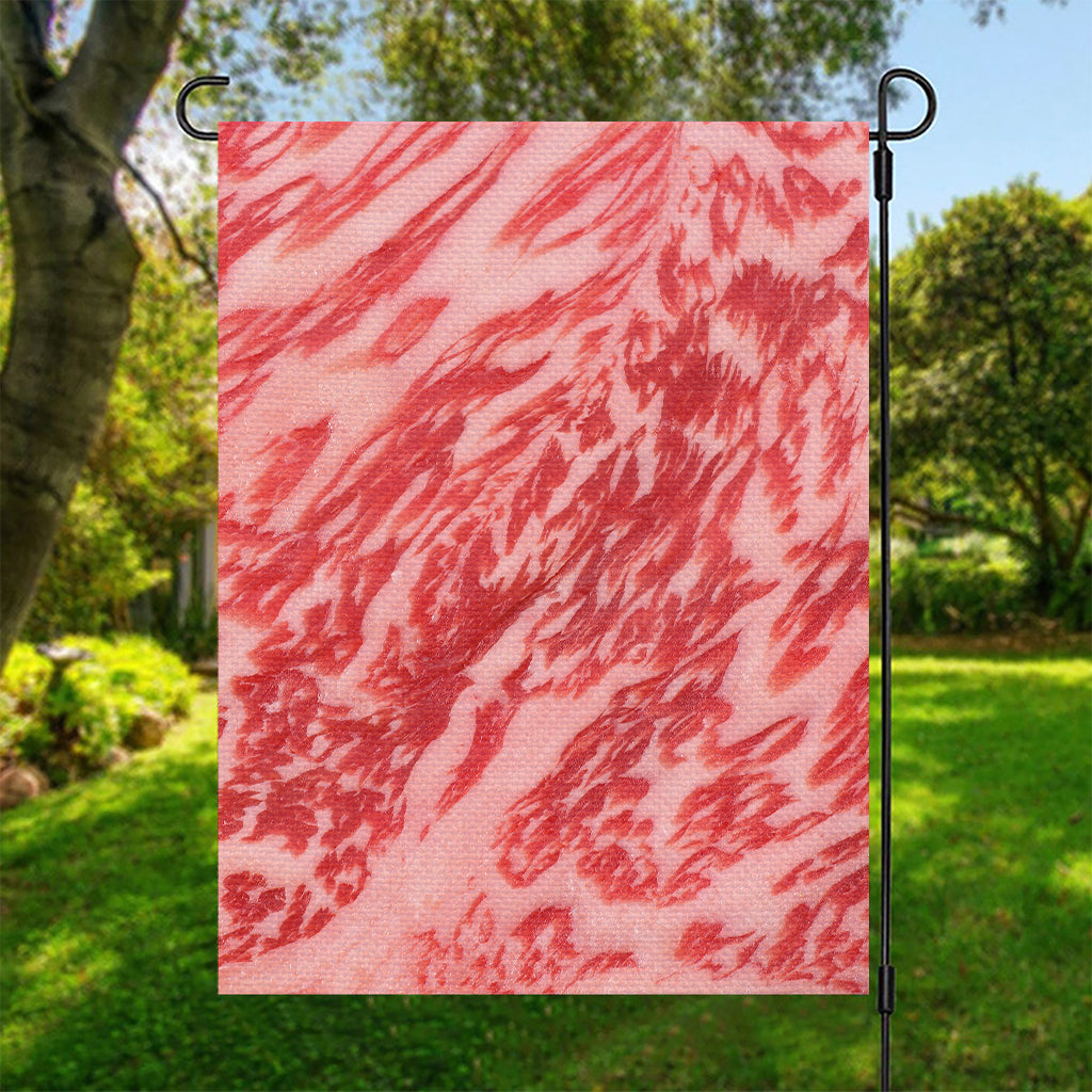 Wagyu Beef Meat Print Garden Flag