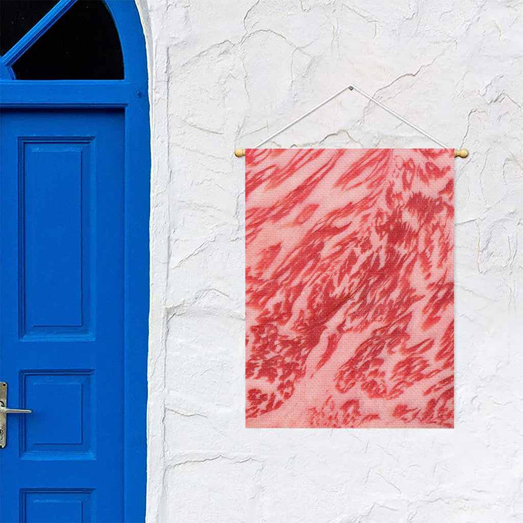 Wagyu Beef Meat Print Garden Flag