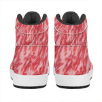 Wagyu Beef Meat Print High Top Leather Sneakers