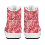 Wagyu Beef Meat Print High Top Leather Sneakers
