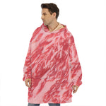 Wagyu Beef Meat Print Hoodie Blanket