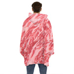 Wagyu Beef Meat Print Hoodie Blanket