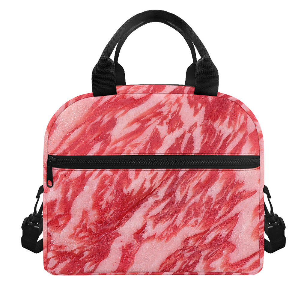 Wagyu Beef Meat Print Insulated Lunch Bag