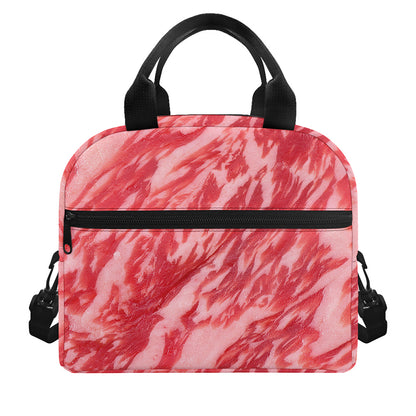 Wagyu Beef Meat Print Insulated Lunch Bag