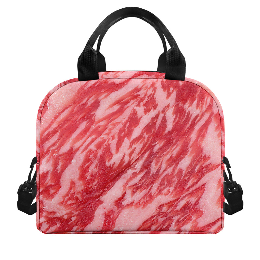 Wagyu Beef Meat Print Insulated Lunch Bag