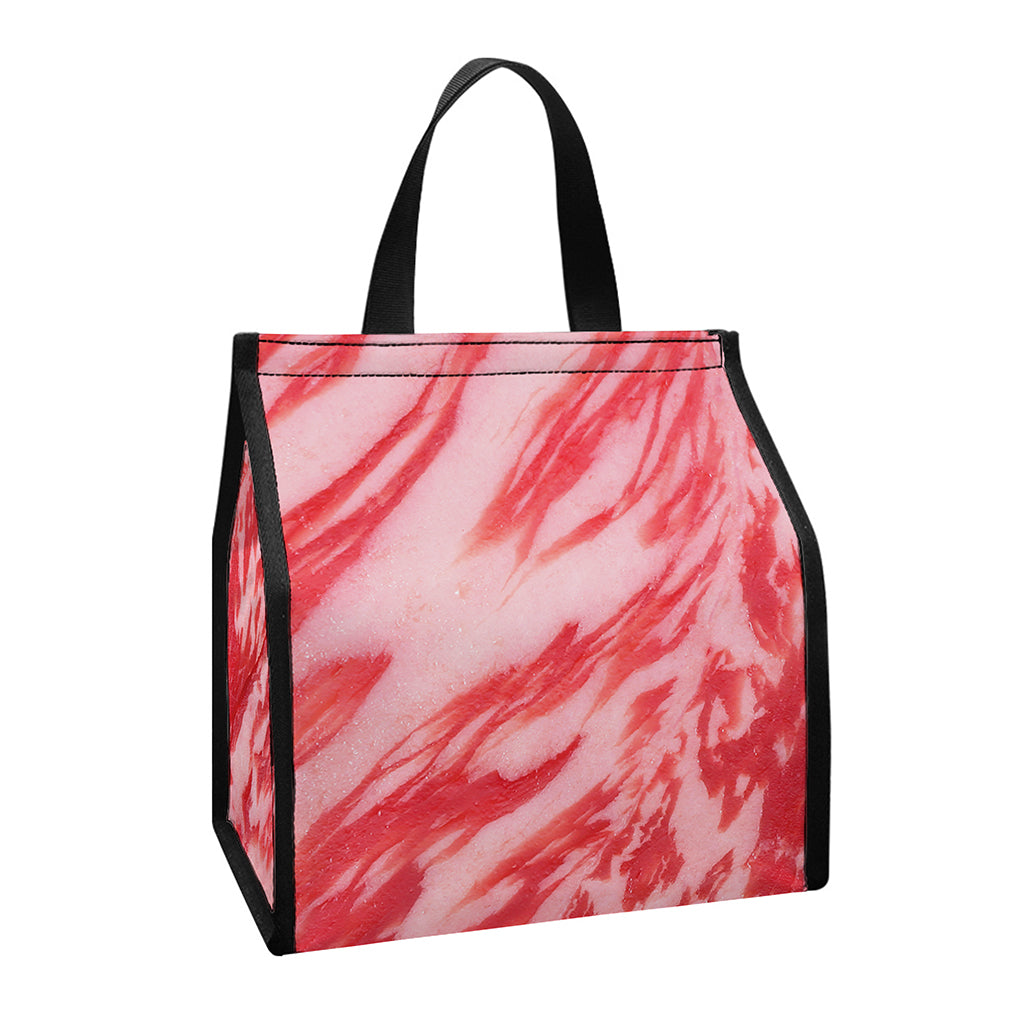Wagyu Beef Meat Print Insulated Lunch Tote
