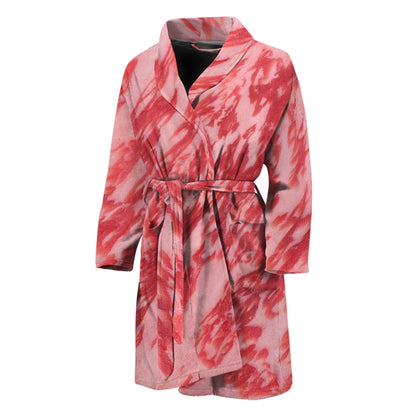 Wagyu Beef Meat Print Men's Bathrobe