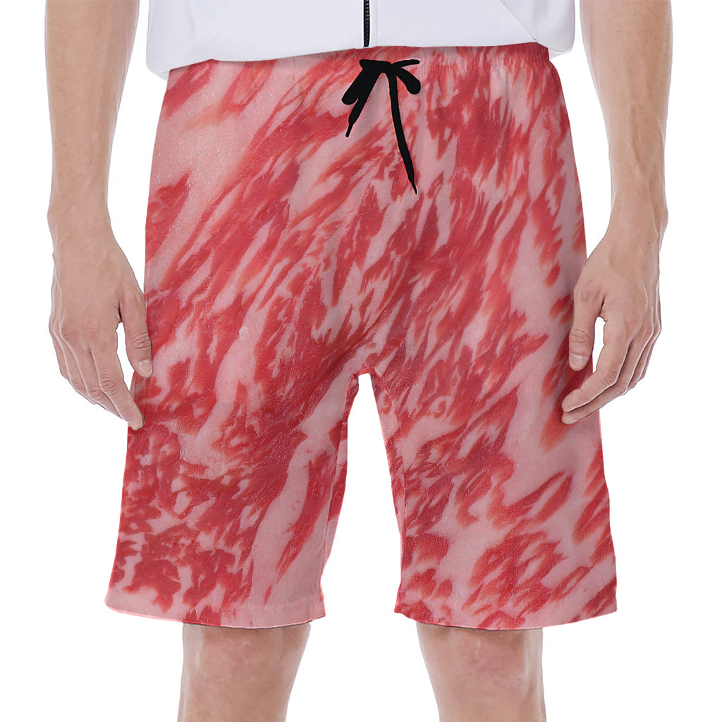 Wagyu Beef Meat Print Men's Beach Shorts