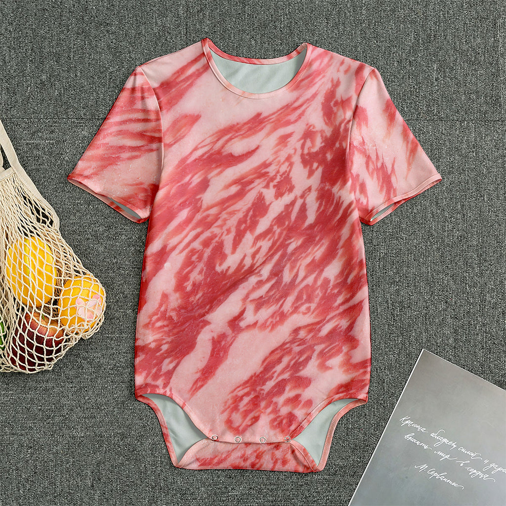 Wagyu Beef Meat Print Men's Bodysuit