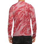 Wagyu Beef Meat Print Men's Long Sleeve Rash Guard