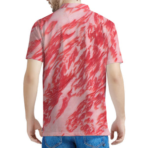 Wagyu Beef Meat Print Men's Polo Shirt