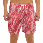 Wagyu Beef Meat Print Men's Split Running Shorts