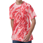 Wagyu Beef Meat Print Men's Velvet T-Shirt