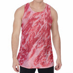Wagyu Beef Meat Print Men's Velvet Tank Top