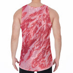 Wagyu Beef Meat Print Men's Velvet Tank Top