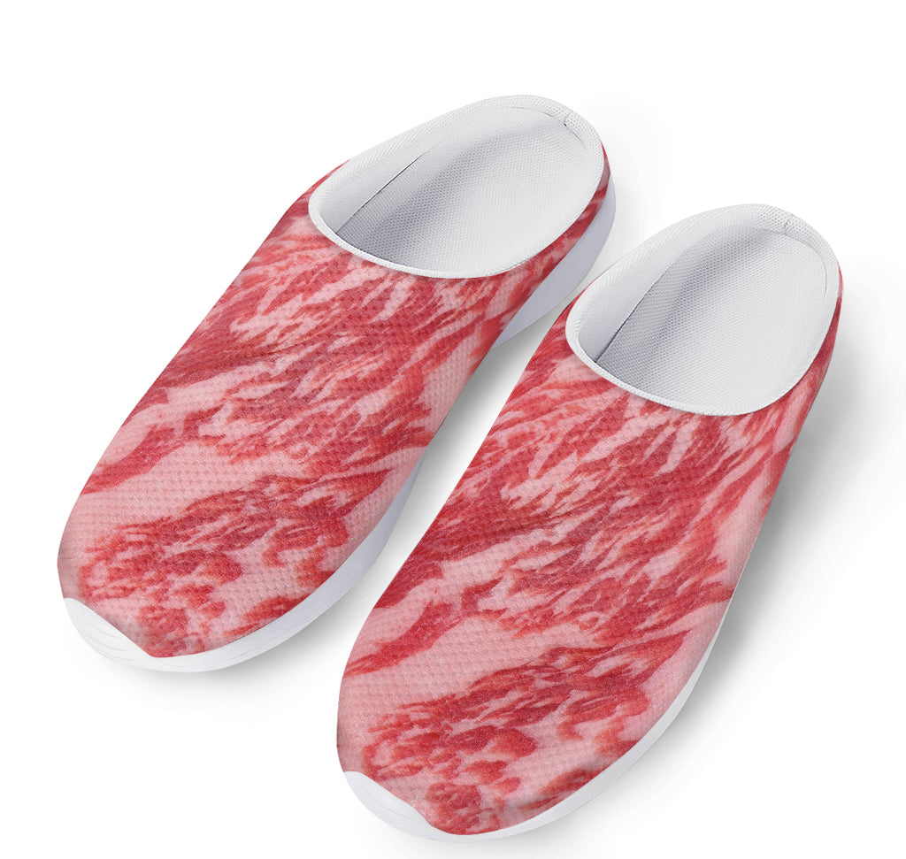 Wagyu Beef Meat Print Mesh Casual Shoes