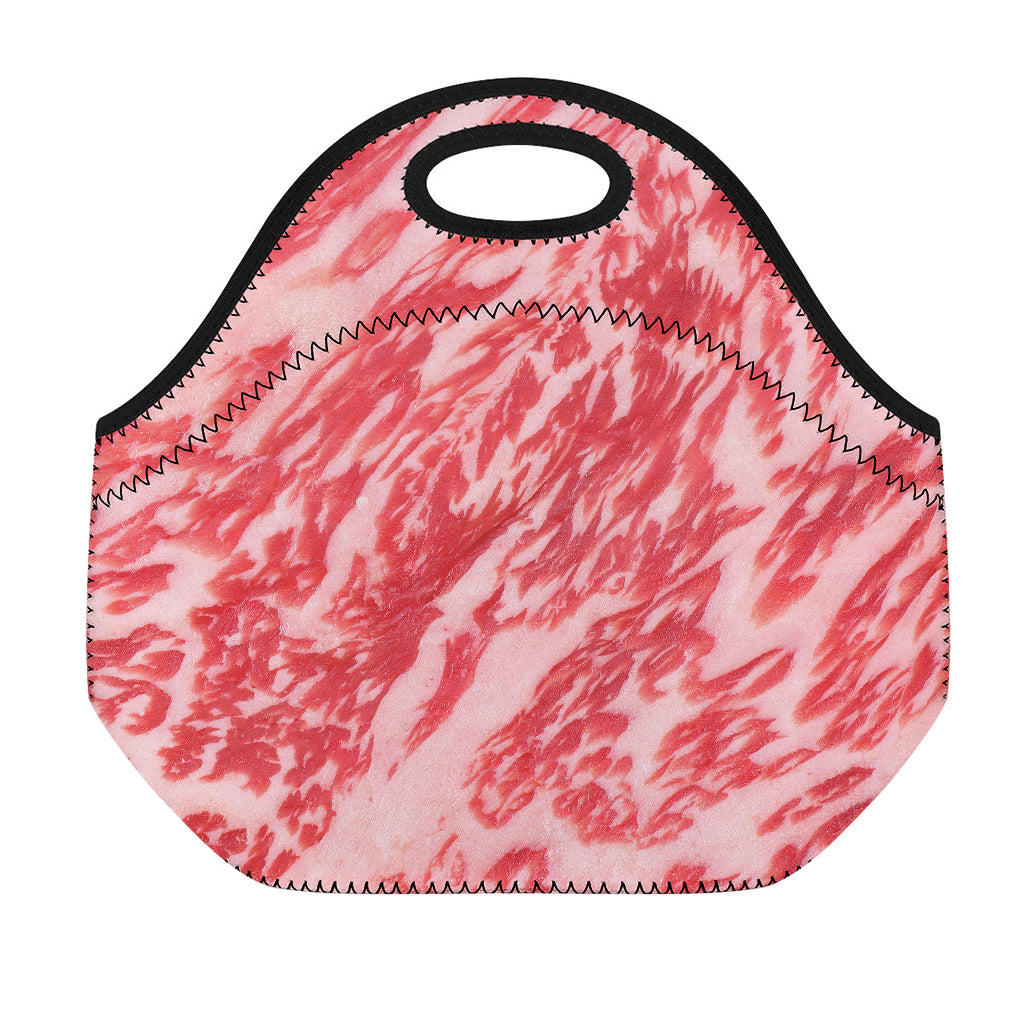 Wagyu Beef Meat Print Neoprene Lunch Bag
