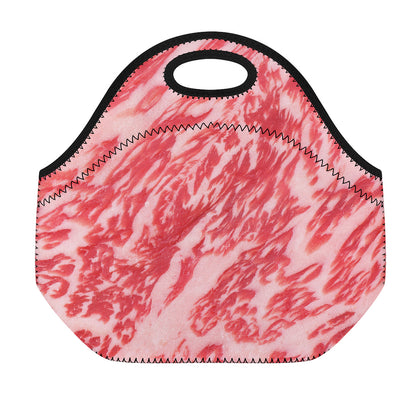 Wagyu Beef Meat Print Neoprene Lunch Bag